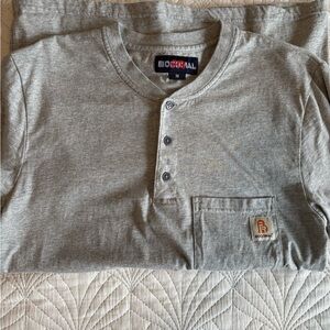 Bocomal FR Gray Long Sleeve 1/4 button